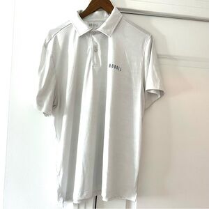 NOBULL Lightweight Textured Polo Men's White/Grey Camo